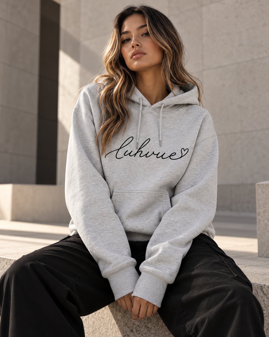 LUHVUE signature hoodie campaign